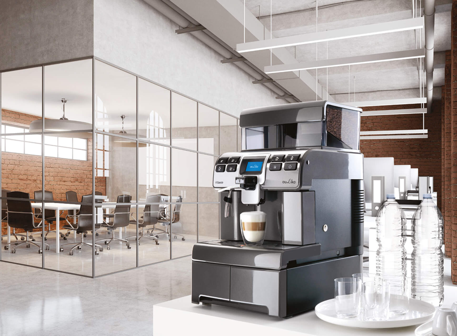 Aulika HSC  新款 銀黑色 全自動 營業型 咖啡機 推薦 租送保固