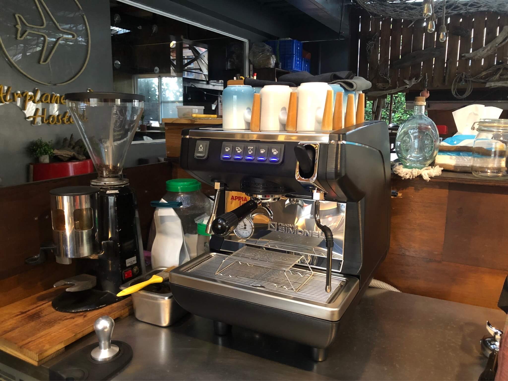 啡事咖啡至台東綠島機場咖啡館less圾安裝appia life單孔半自動咖啡機含設定及咖啡教學