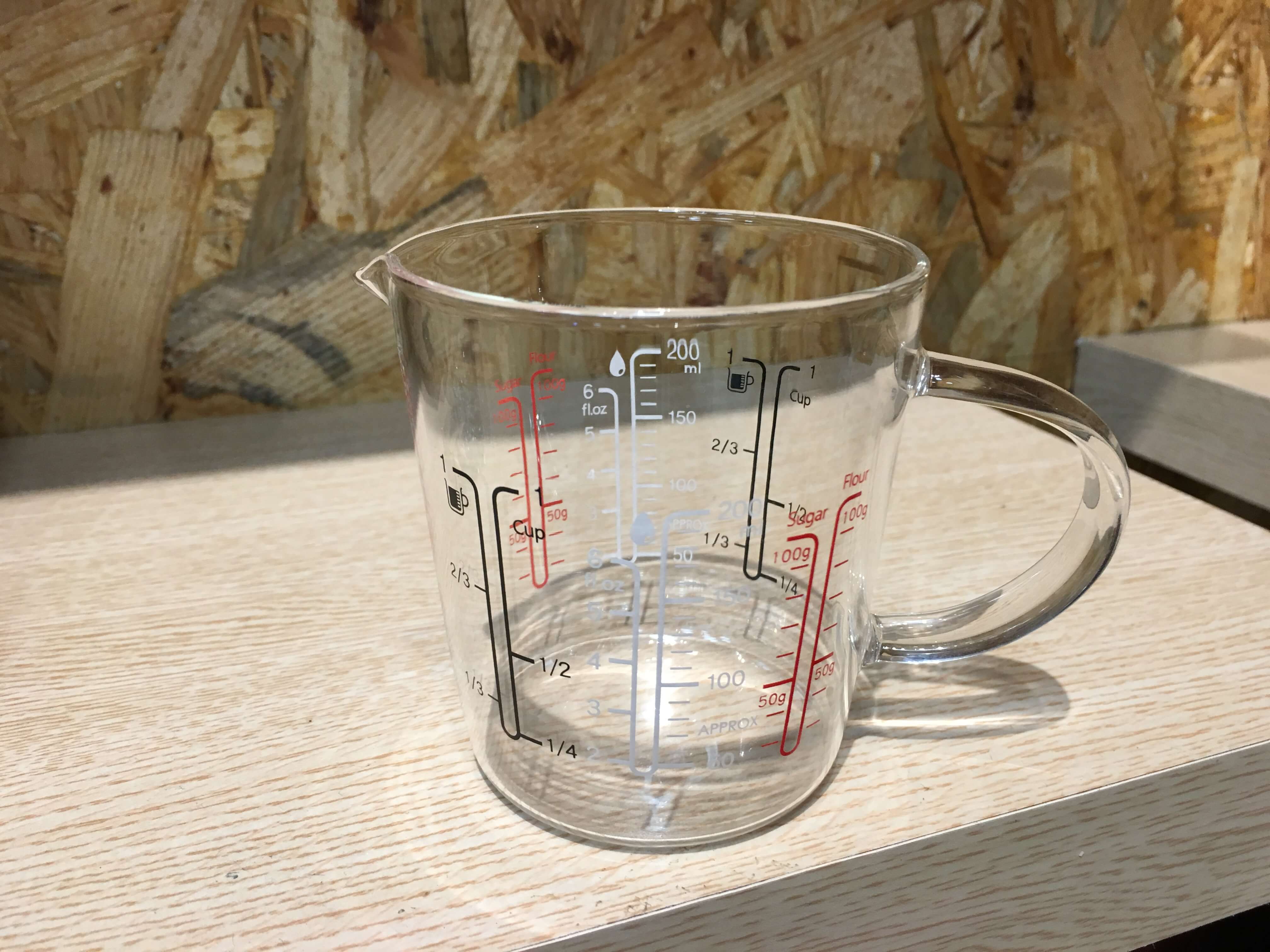 玻璃量杯 耐熱 硼矽酸 200ml 料理杯